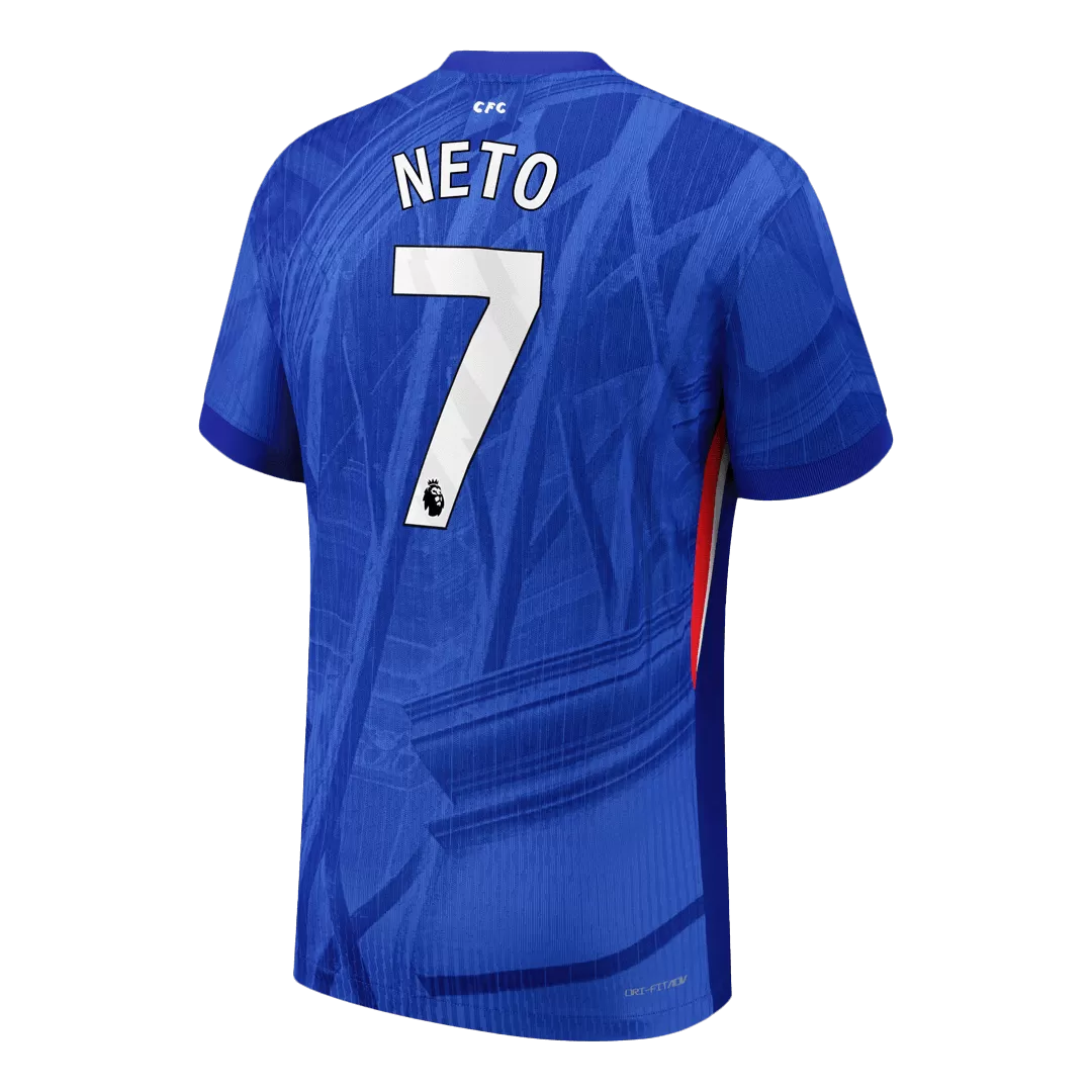 NETO #7 Chelsea Home Authentic Soccer Jersey 2025/26 - Image 3