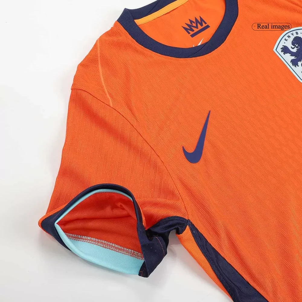 Netherlands Home Authentic Soccer Jersey EURO - Image 10