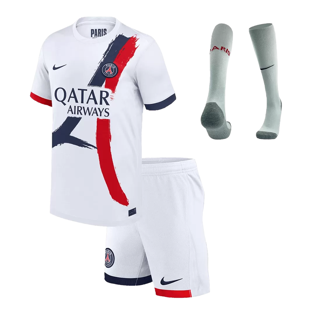 PSG Away Kids Soccer Jerseys Full Kit