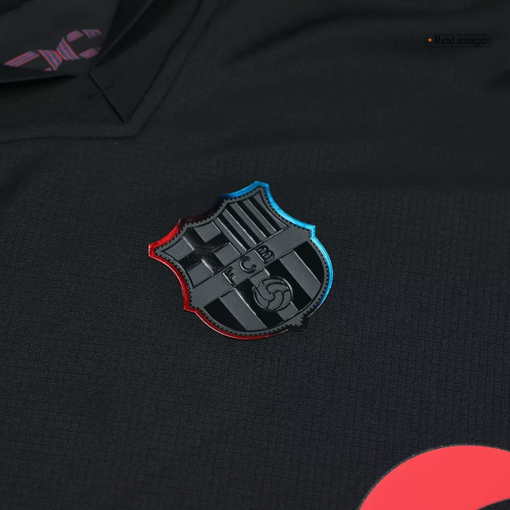 Barcelona Away Kids Soccer Jerseys Kit - Spotify Logo Without Text - Image 9
