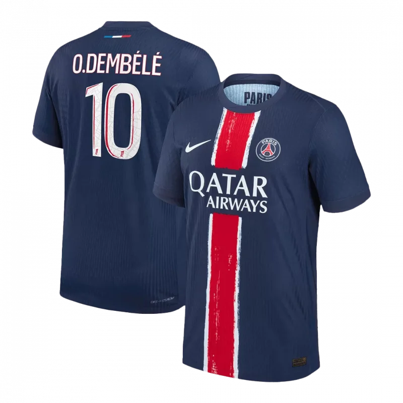 O.DEMBÉLÉ #10 PSG Home Authentic Soccer Jersey