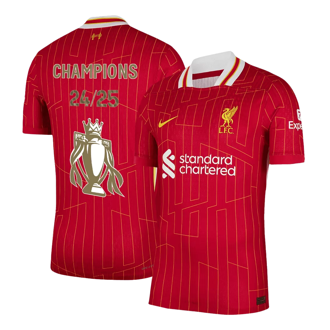 Liverpool Home Authentic Soccer Jersey CHAMPIONS 24/25