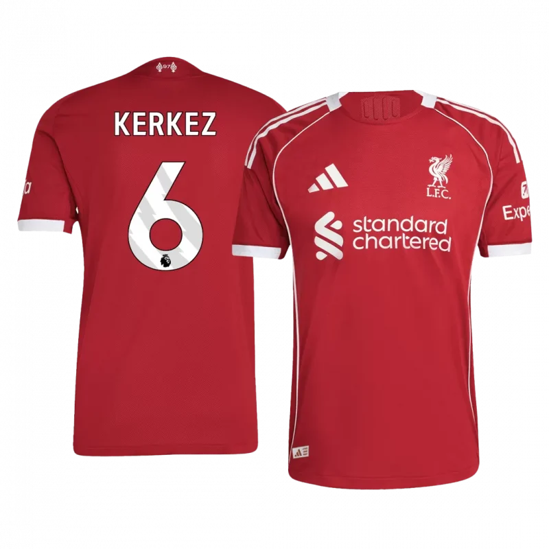 KERKEZ #6 Liverpool Home Authentic Soccer Jersey 2025/26
