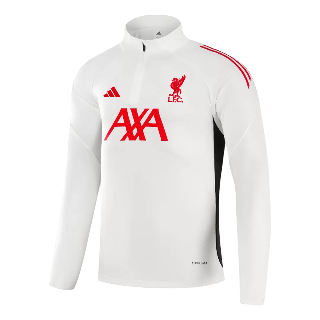 Liverpool 1/4 Zip Tracksuit 2025/26 Kids White - Image 3