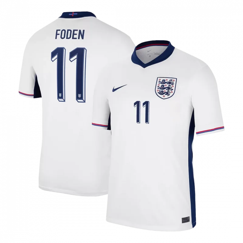 FODEN #11 England Home Soccer Jersey EURO