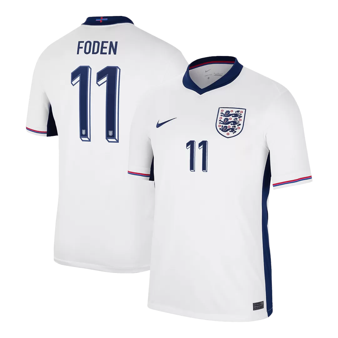FODEN #11 England Home Soccer Jersey EURO