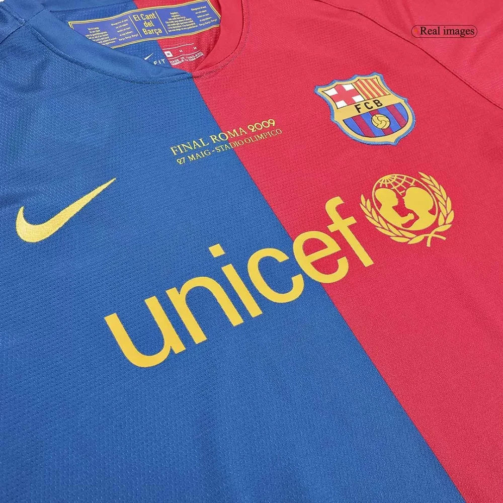 Vintage Soccer Shirts Barcelona Home Long Sleeve 2008/09 - UCL Final - Image 6