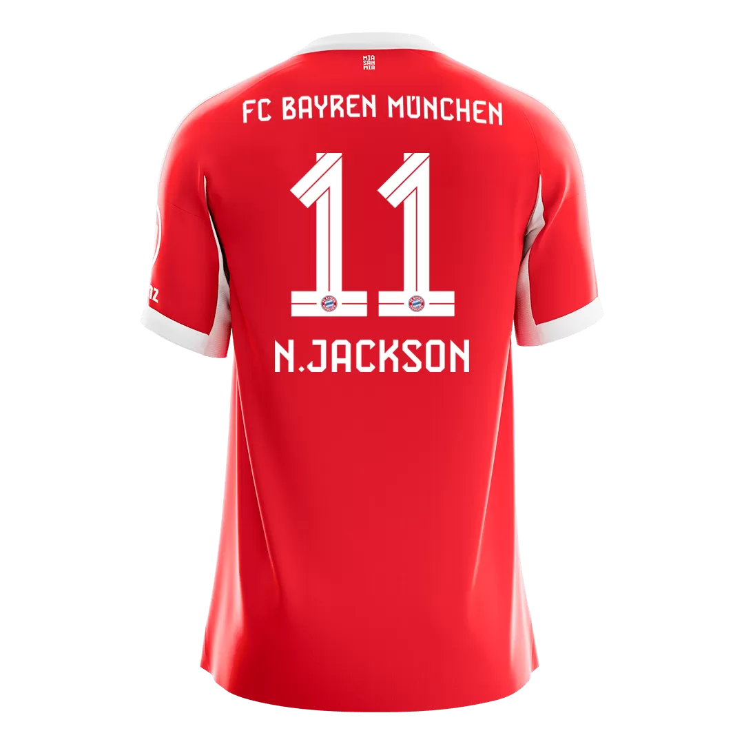 N.JACKSON #11 Bayern Munich Home Soccer Jersey 2025/26 - Image 2