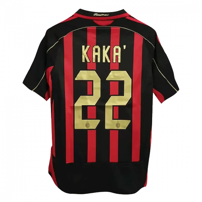 Vintage Soccer Jersey KAKA' #22 AC Milan Home 2006/07