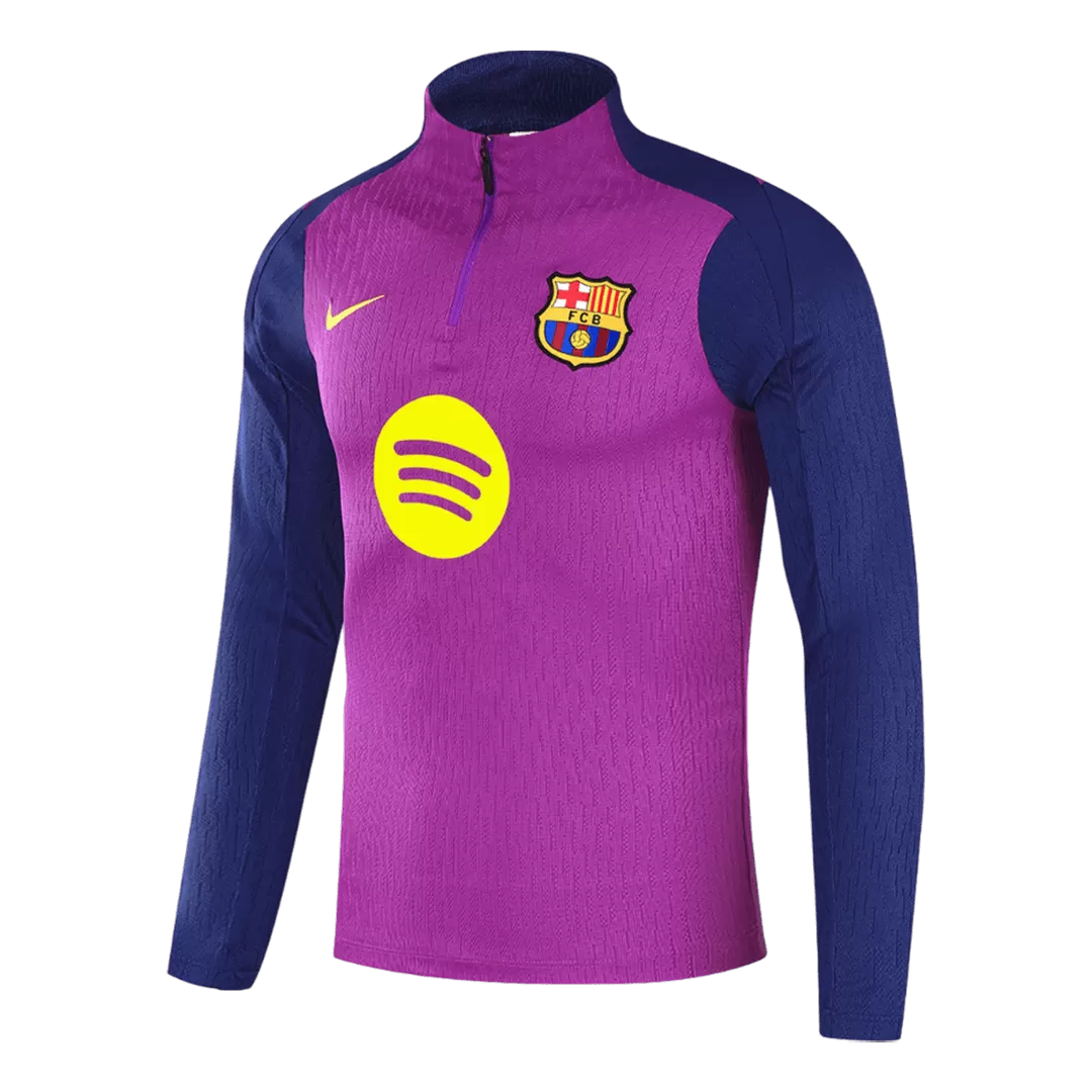 Barcelona 1/4 Zip Tracksuit 2025/26 Purple - Image 3