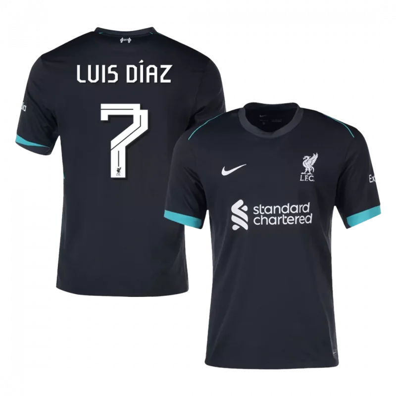 LUIS DÍAZ #7 Liverpool Away Soccer Jersey - UCL