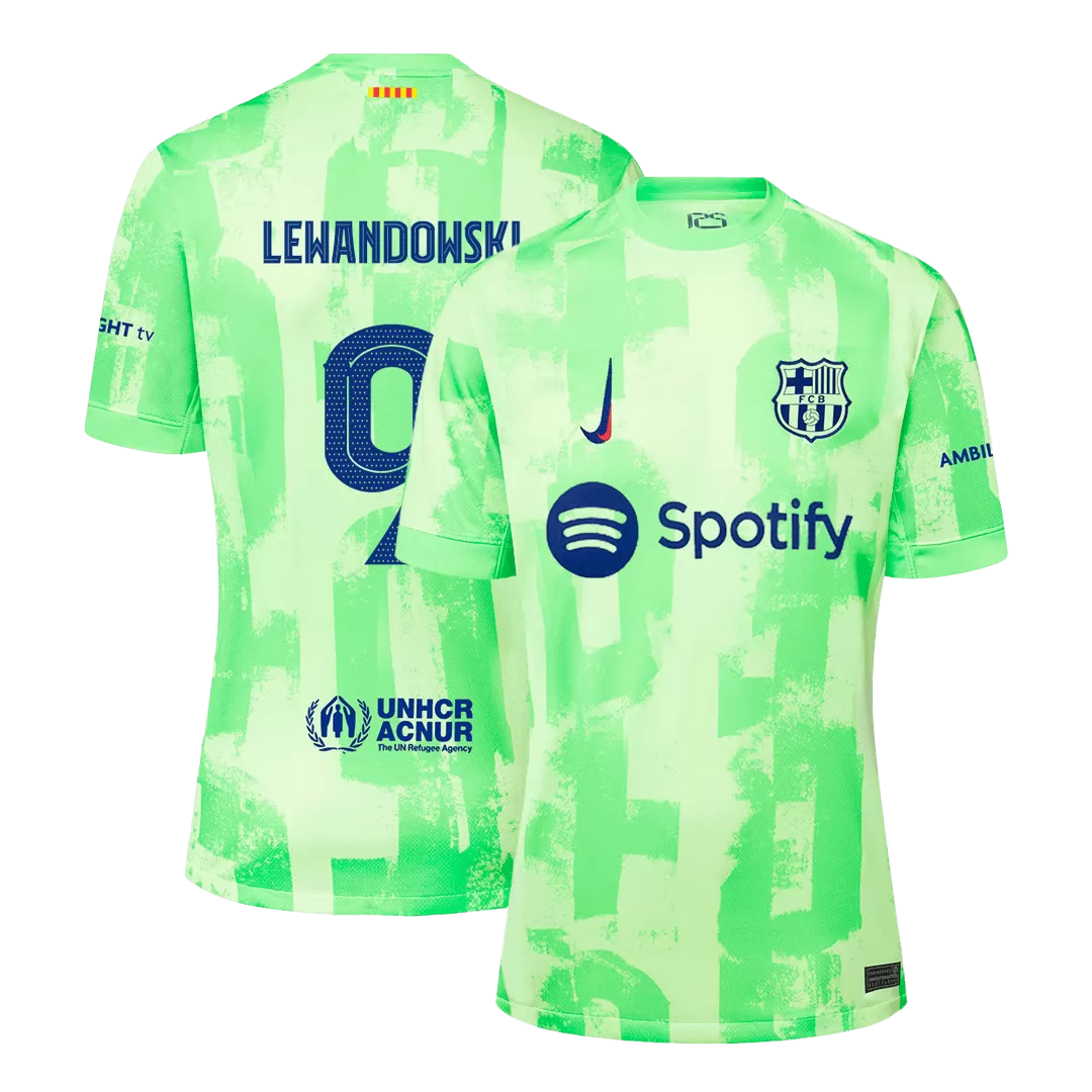 LEWANDOWSKI #9 Barcelona Third Away Soccer Jersey - UCL