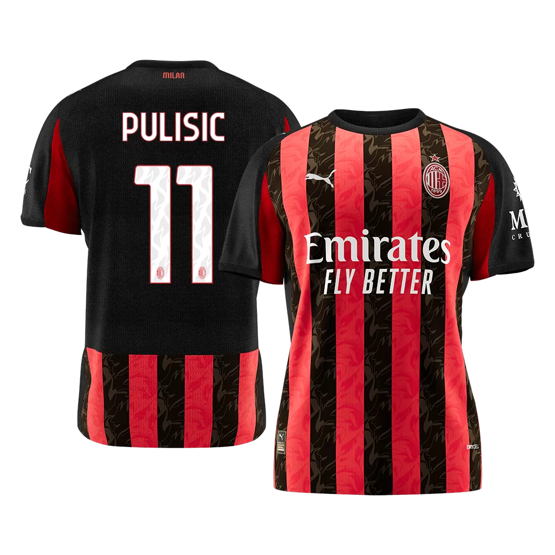 PULISIC #11 AC Milan Home Soccer Jersey 2025/26