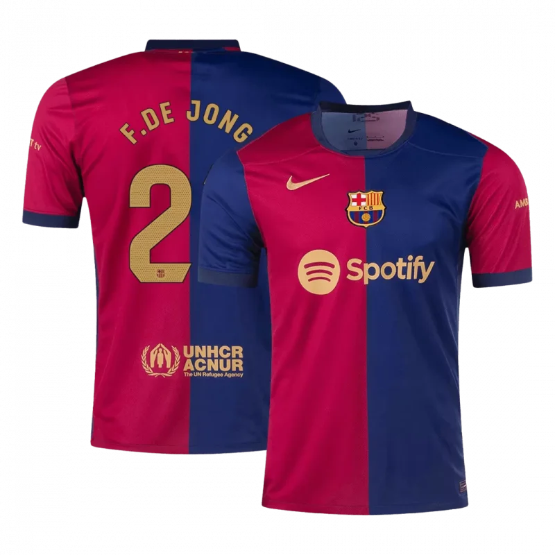 F.DE JONG #21 Barcelona Home Soccer Jersey