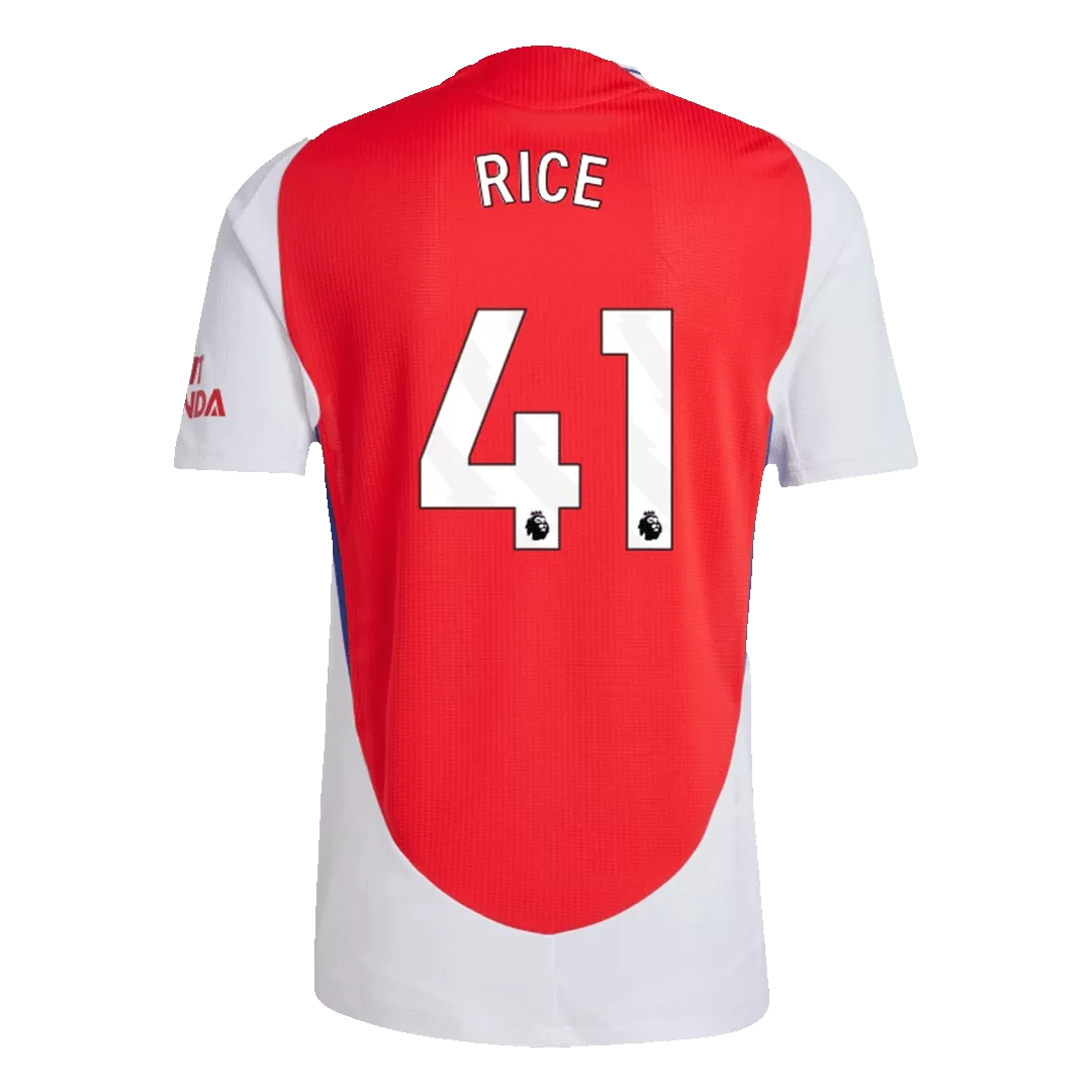 RICE #41 Arsenal Home Authentic Soccer Jersey - Image 3