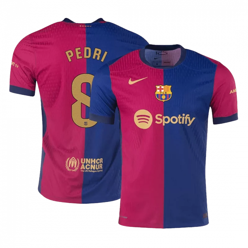 PEDRI #8 Barcelona Home Authentic Soccer Jersey