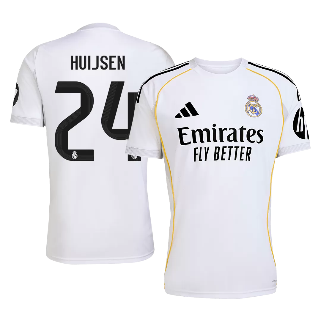 HUIJSEN #24 Real Madrid Home Soccer Jersey 2025/26