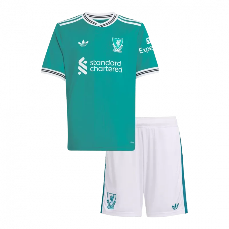 Liverpool Third Away Kids Soccer Jerseys Kit 2025/26