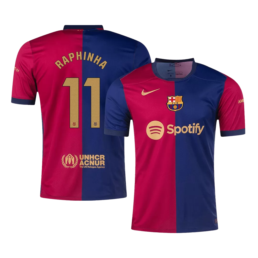 RAPHINHA #11 Barcelona Home Soccer Jersey