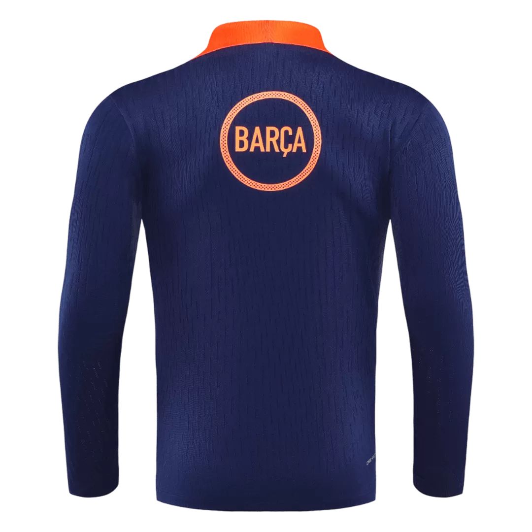 Barcelona 1/4 Zip Tracksuit 2025/26 Kids Black&Orange - Image 4
