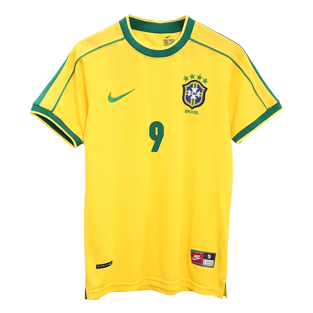 Vintage Soccer Jersey RONALDO #9 Brazil Home 1998 - Image 2