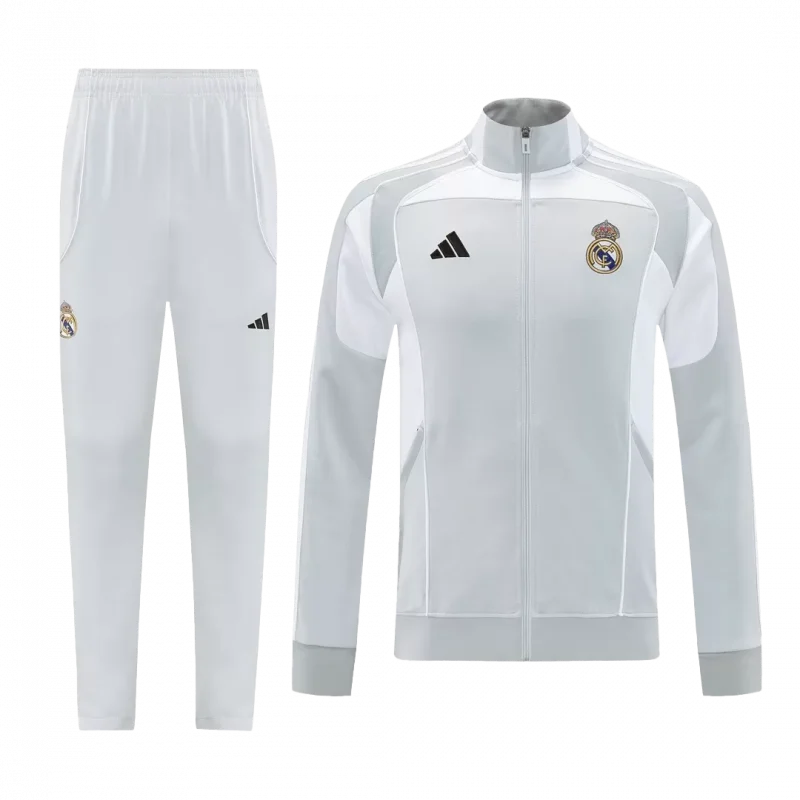 Real Madrid Home Jacket Tracksuit 2025/26 Gray
