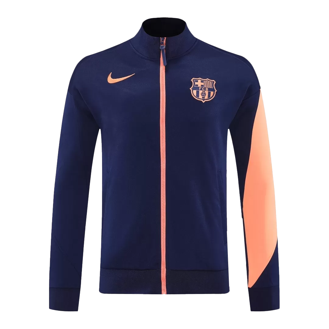 Barcelona Jacket Tracksuit 2025/26 Navy&Orange - Image 4