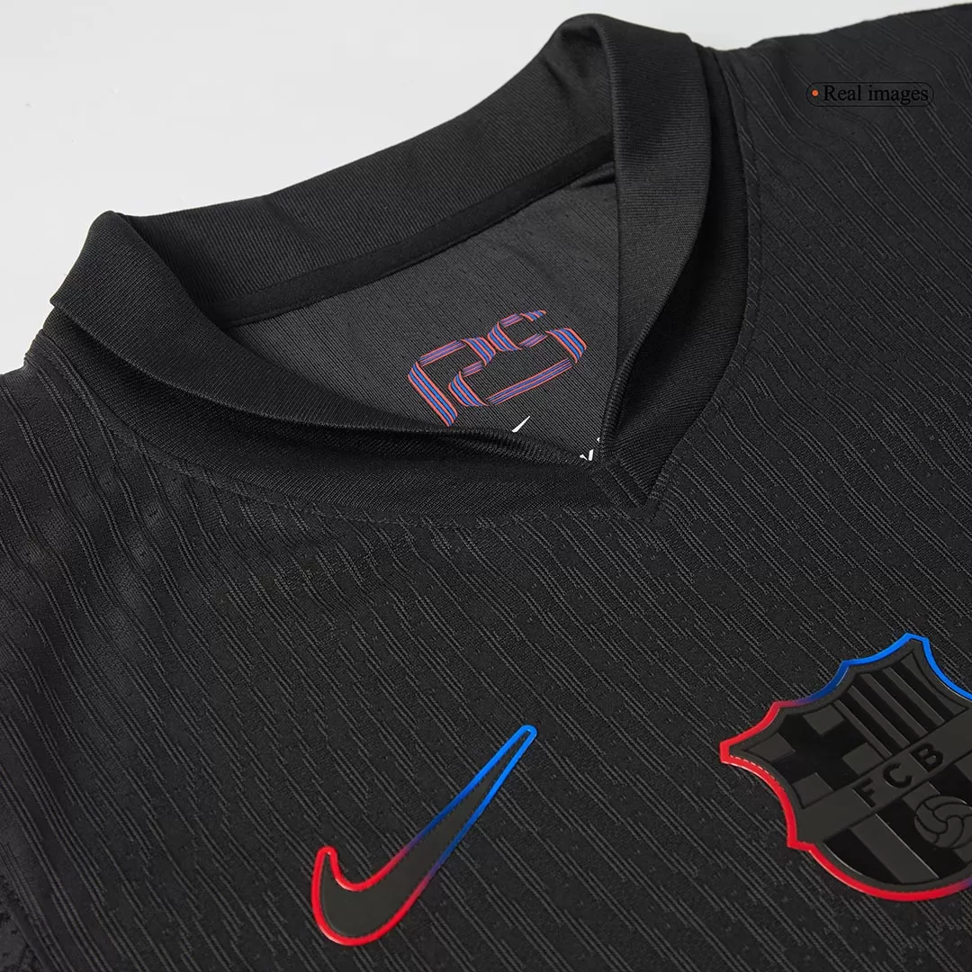 Barcelona Away Authentic Soccer Jersey - Spotify Logo Without Text - Image 7