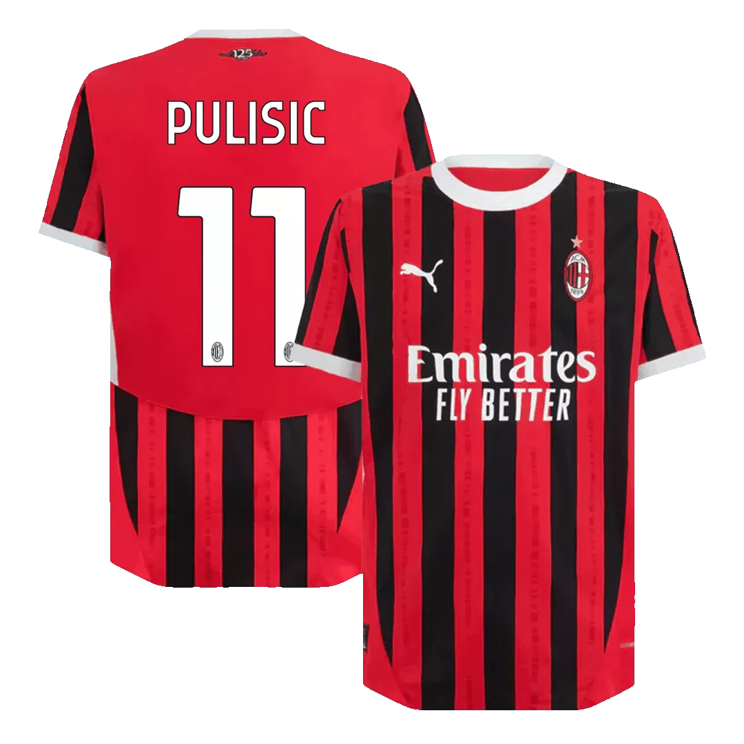 PULISIC #11 AC Milan Home Authentic Soccer Jersey