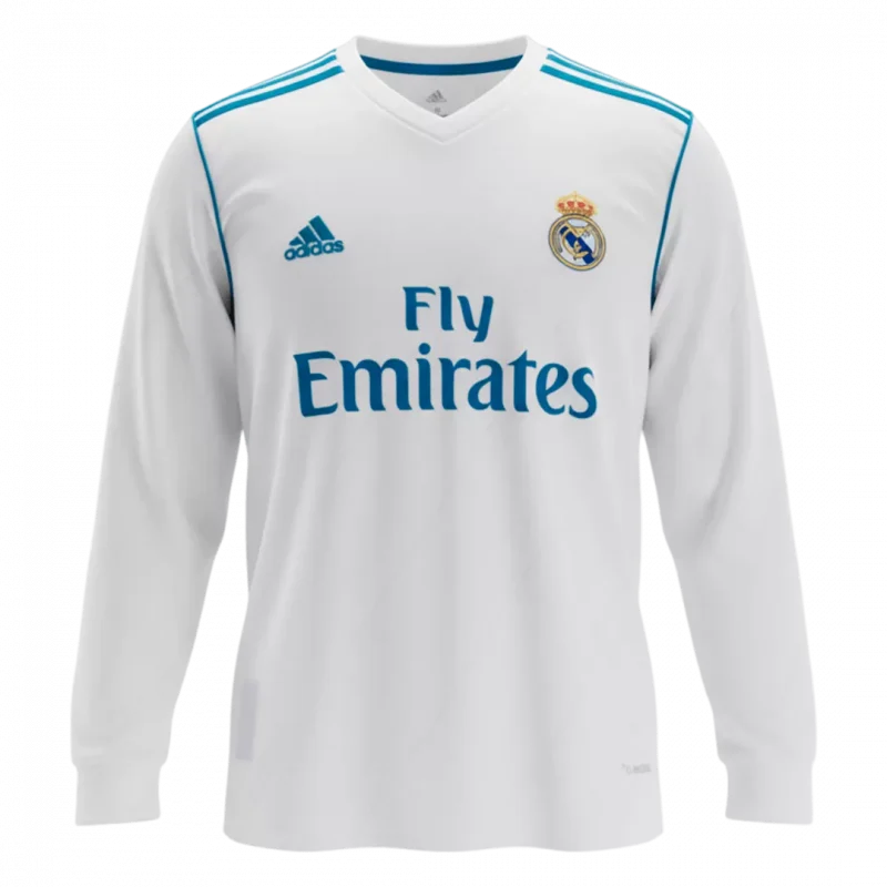 Vintage Soccer Jersey Real Madrid Home Long Sleeve 2017/18