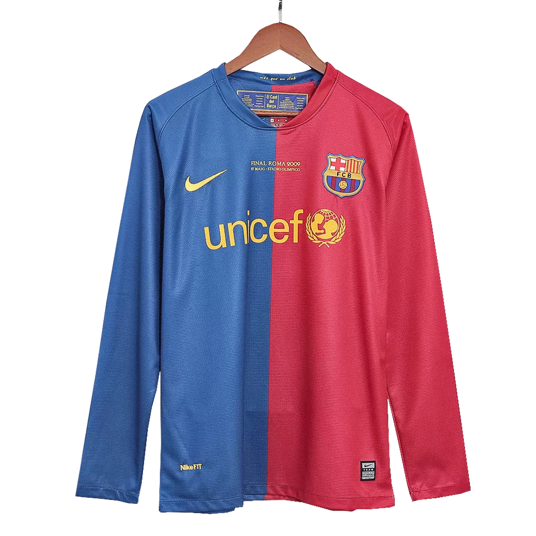 Vintage Soccer Shirts Barcelona Home Long Sleeve 2008/09 - UCL Final