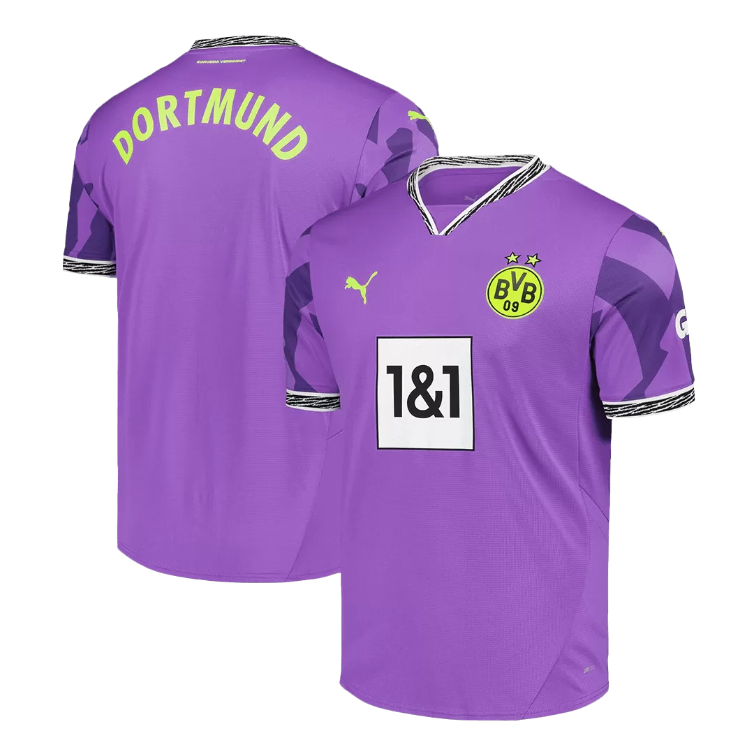 Borussia Dortmund Goalkeeper Special Soccer Jersey Purple - Image 3