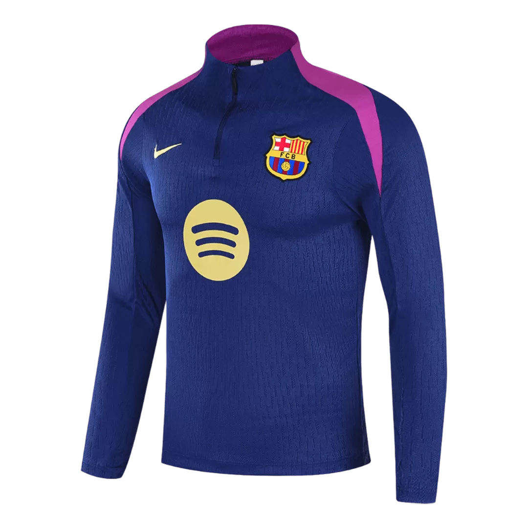 Barcelona 1/4 Zip Tracksuit 2025/26 Kids Navy - Image 3
