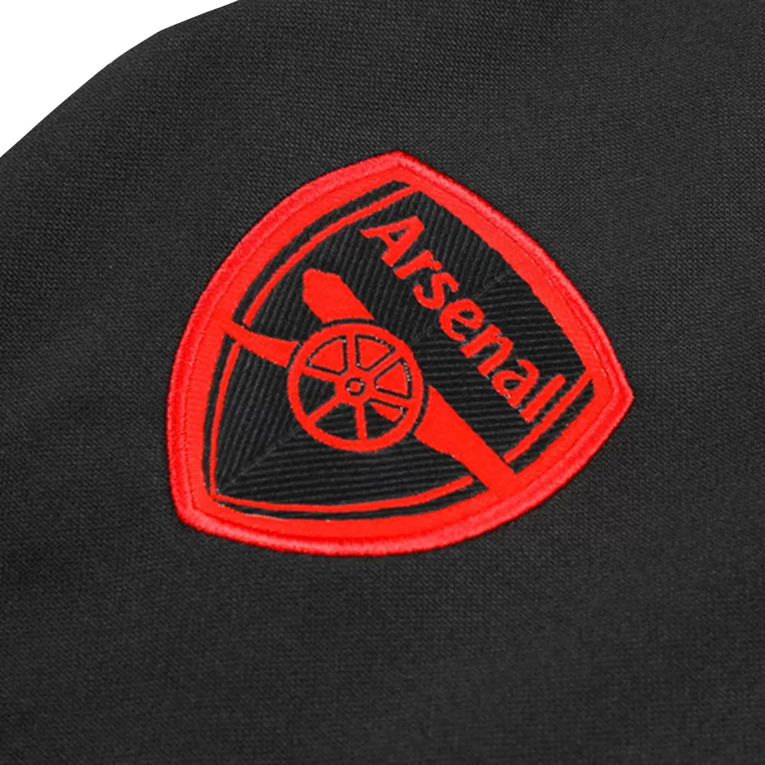 Arsenal 1/4 Zip Tracksuit Kids Black - Image 21