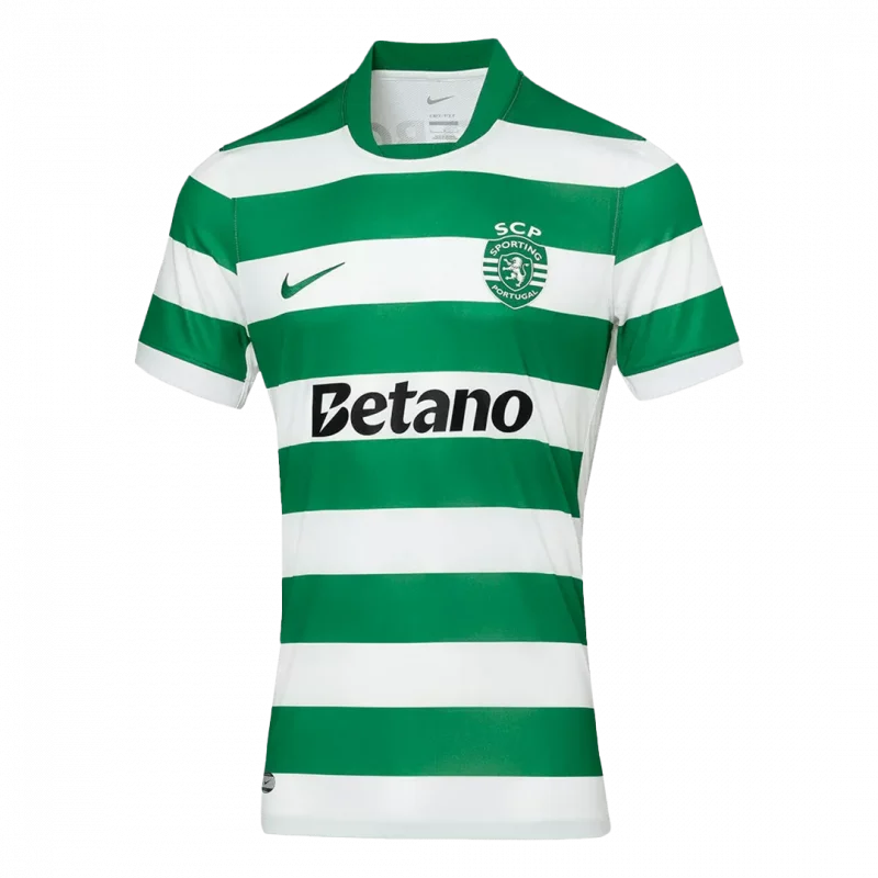 Sporting CP 2025/26 Home Soccer Jersey – Fans Version (Green & White)