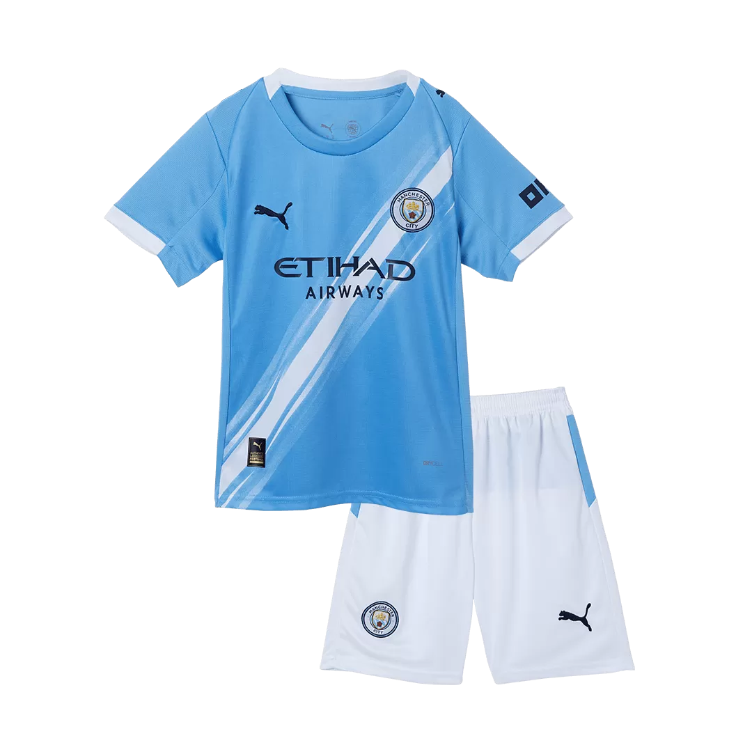 Manchester City Home Kids Soccer Jerseys Kit 2025/26 - Image 3