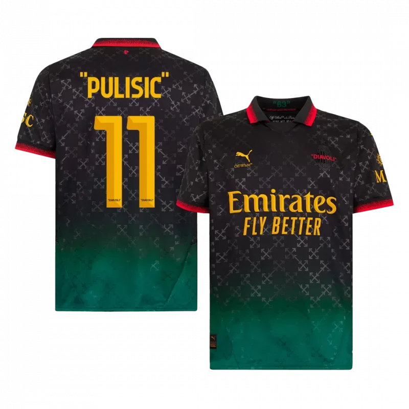 "PULISIC" #11 AC Milan Fourth Away Soccer Jersey