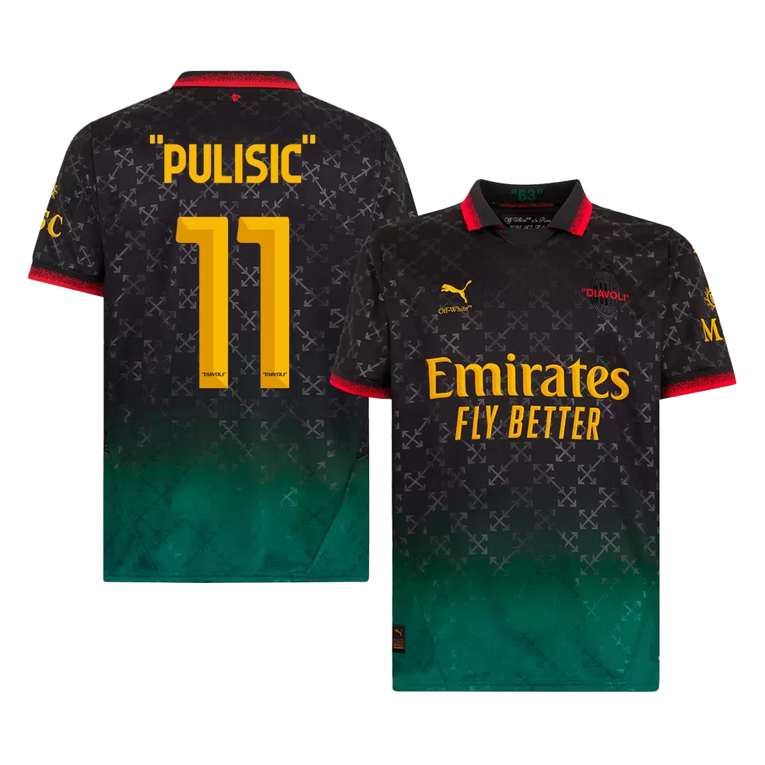 "PULISIC" #11 AC Milan Fourth Away Soccer Jersey