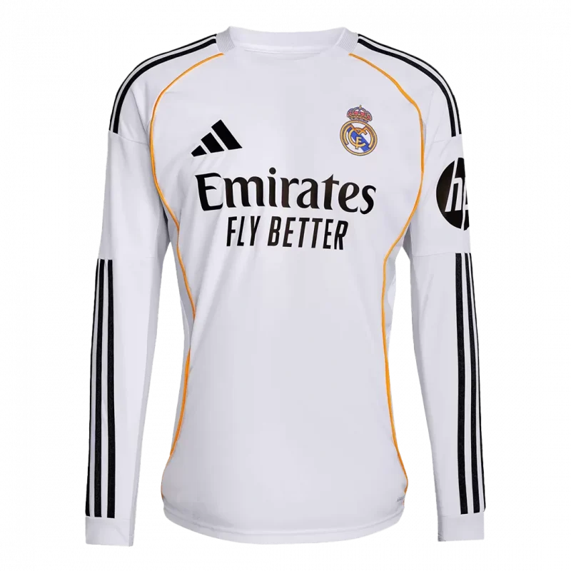 Real Madrid Home Long Sleeve Jersey 2025/26
