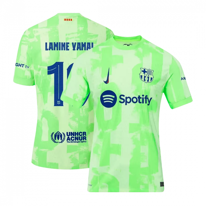 LAMINE YAMAL #19 Barcelona Third Away Authentic Soccer Jersey - UCL