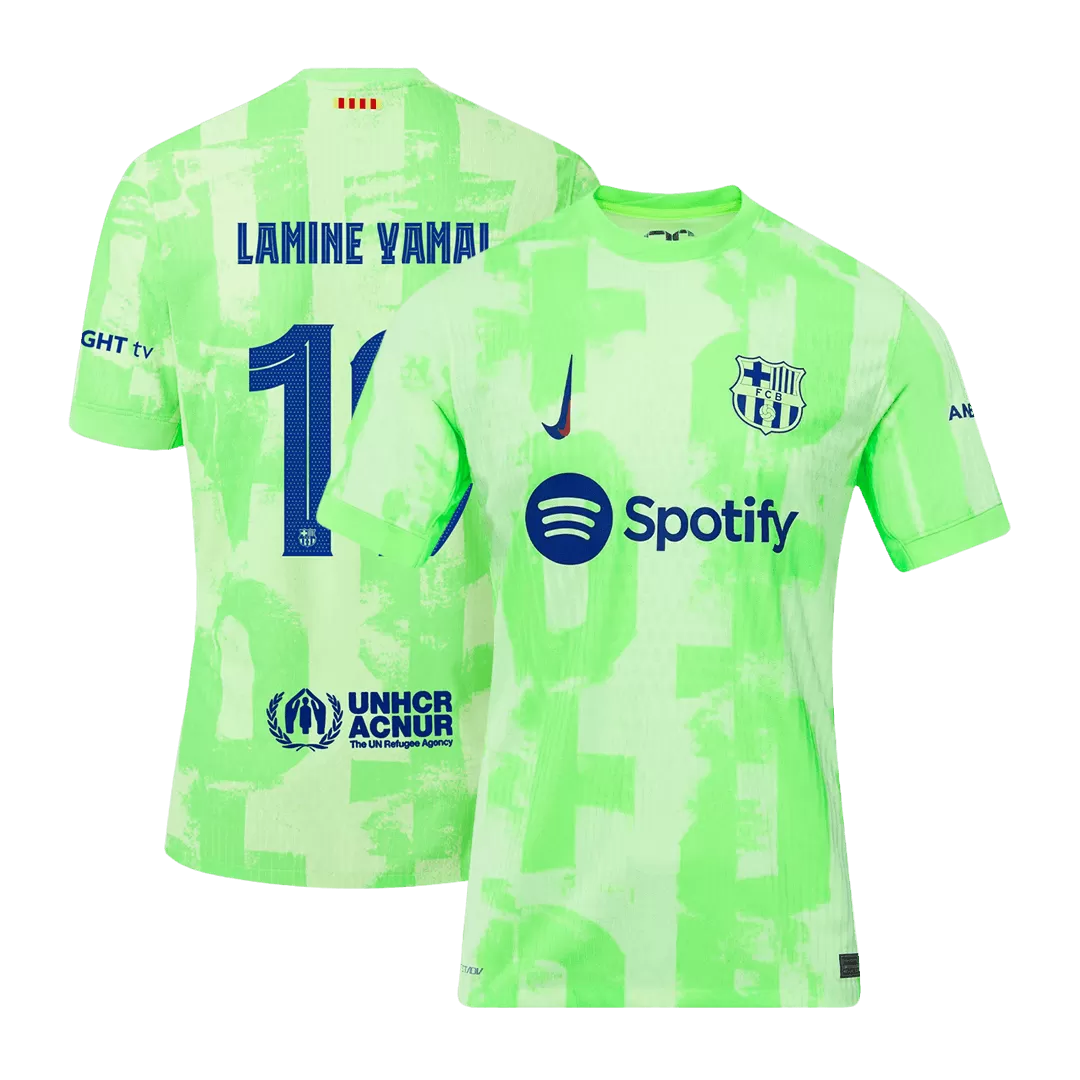 LAMINE YAMAL #19 Barcelona Third Away Authentic Soccer Jersey - UCL