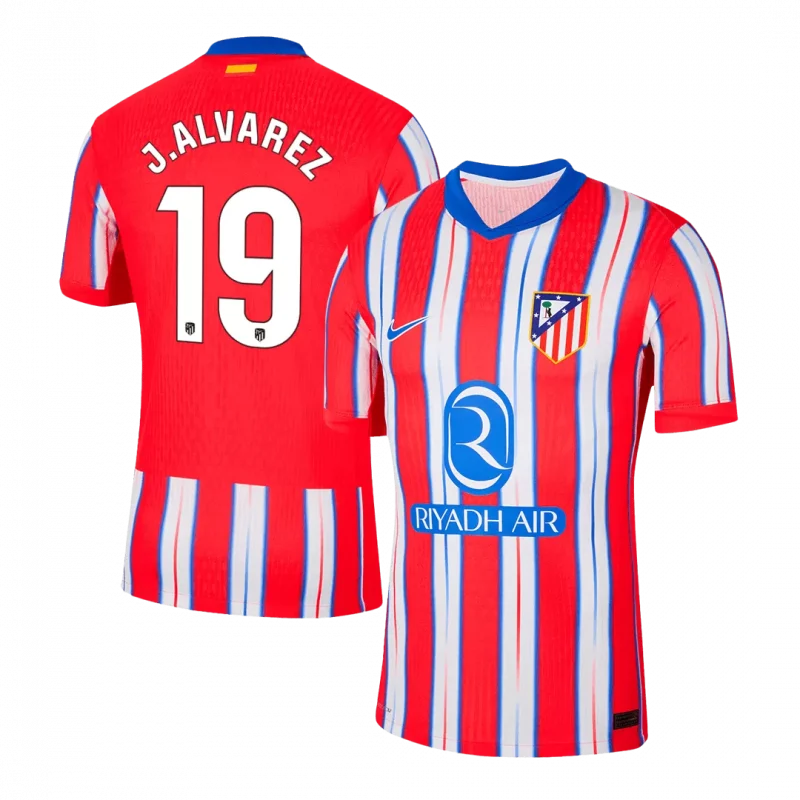 J.ALVAREZ #19 Atletico Madrid Home Player Version Jersey