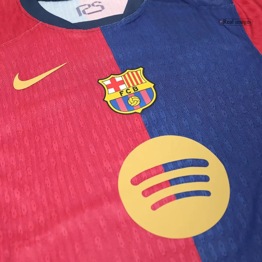 GAVI #6 Barcelona Home Authentic Soccer Jersey - Spotify Logo Without Text - Image 6