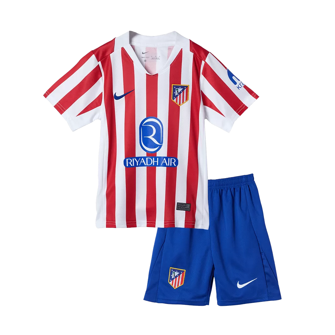Atletico Madrid Home Kids Soccer Jerseys Kit 2025/26 - Image 3