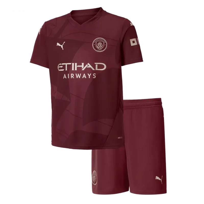 Manchester City Third Away Kids Soccer Jerseys Kit