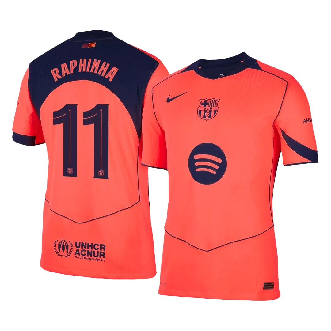 RAPHINHA #11 Barcelona Third Away Authentic Soccer Jersey 2025/26 - UCL