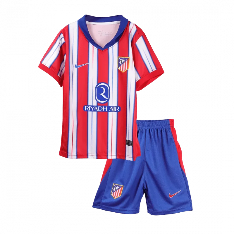 Atletico Madrid Home Kids Soccer Jerseys Kit