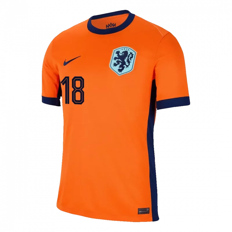MALEN #18 Netherlands Home Soccer Jersey EURO