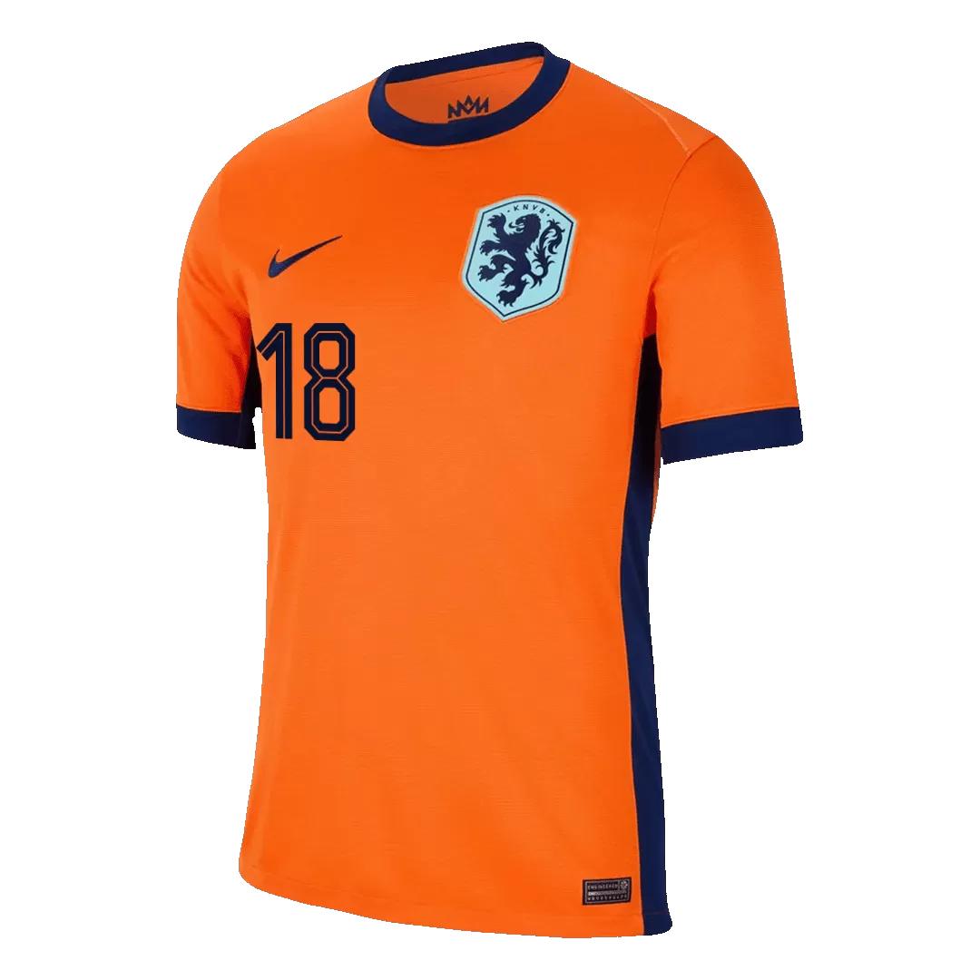 MALEN #18 Netherlands Home Soccer Jersey EURO