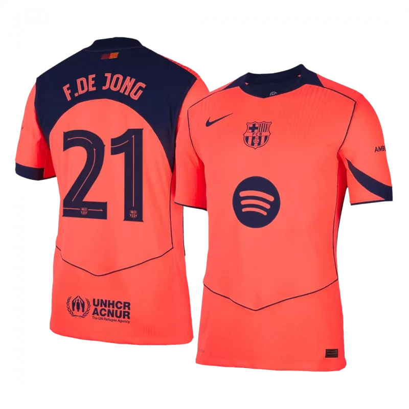 F.DE JONG #21 Barcelona Third Away Authentic Soccer Jersey 2025/26 - UCL